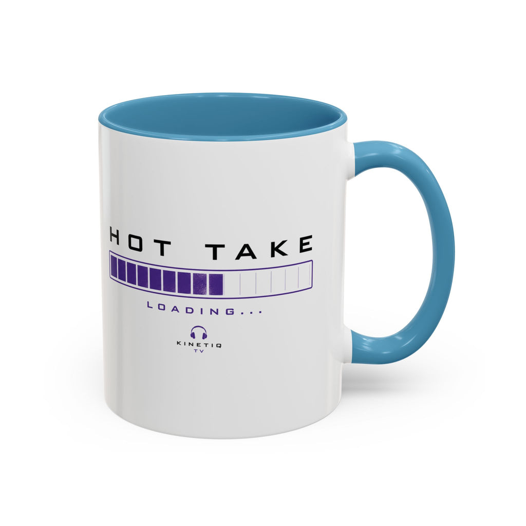 Accent Coffee Mug — "Hot Take Loading" Progress Bar Coffee Mug