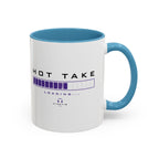 Accent Coffee Mug — "Hot Take Loading" Progress Bar Coffee Mug