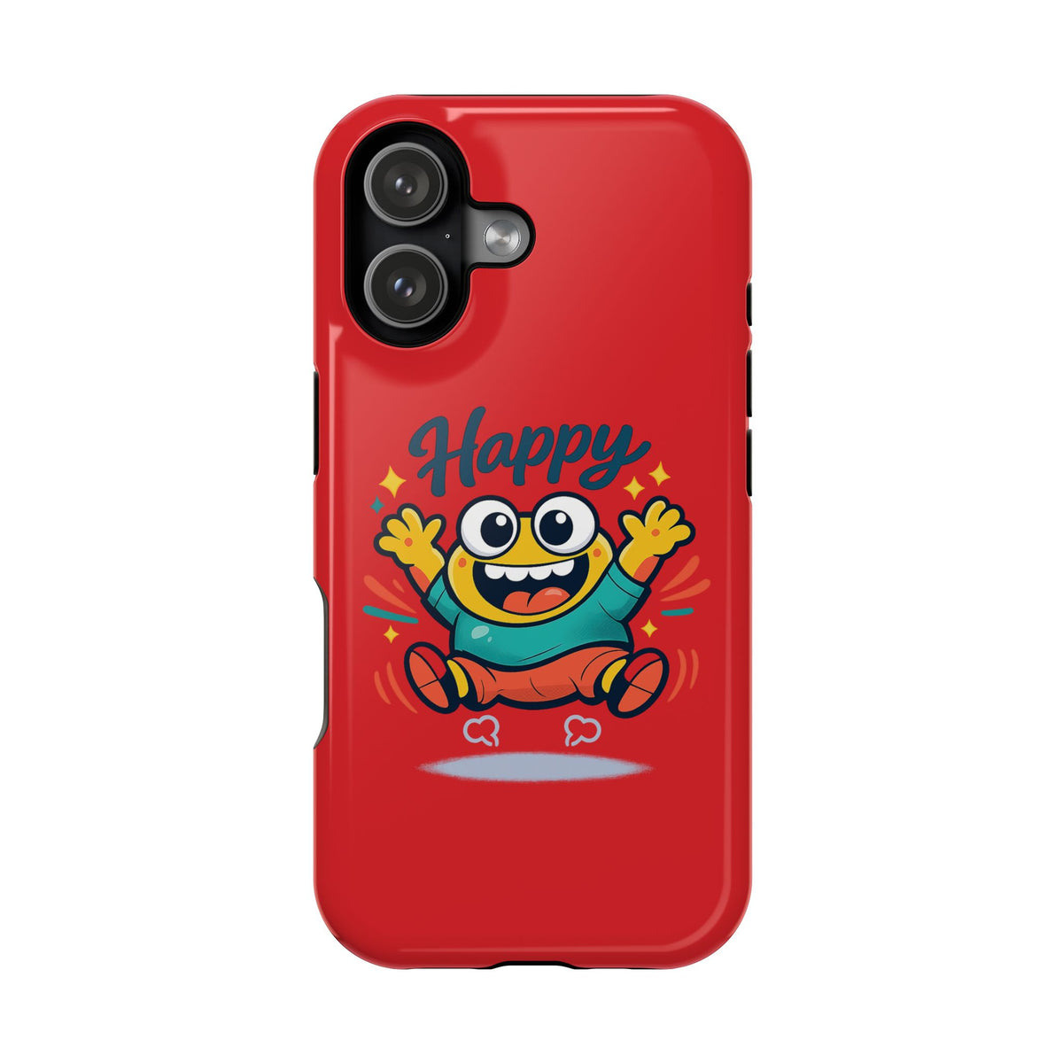 Happy Monster Magnetic Protective Phone Case Red