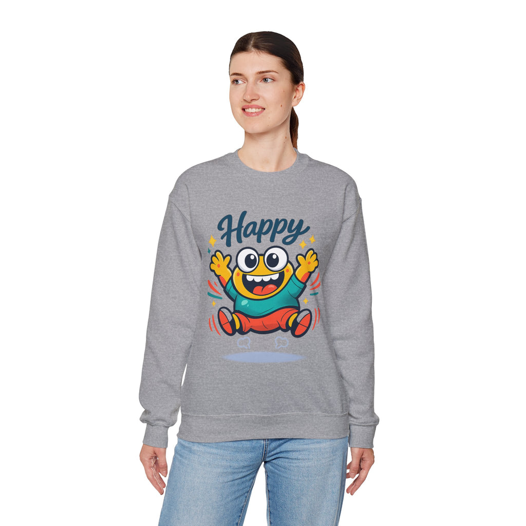 Happy Blob Cartoon Sweatshirt Cute Kawaii Crewneck