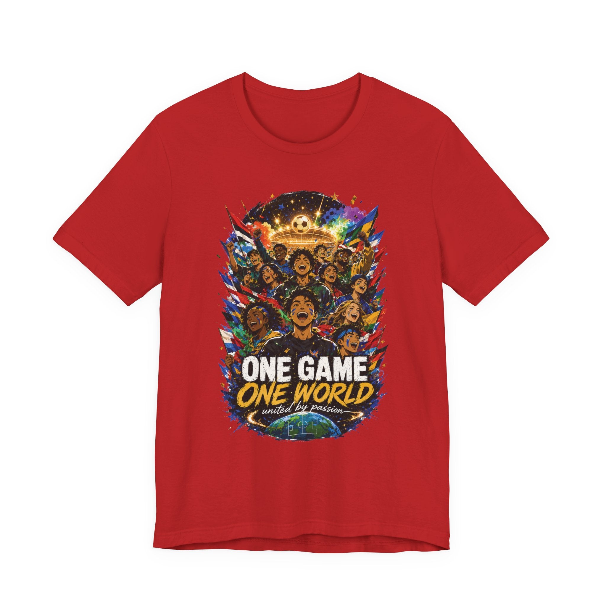 Soccer Graphic Tee - "One Game One World" Graphic T-Shirt