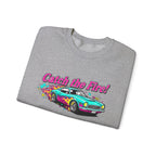 Cartoon Dragster Flames Sweatshirt - Vintage Racing Graphic Crewneck