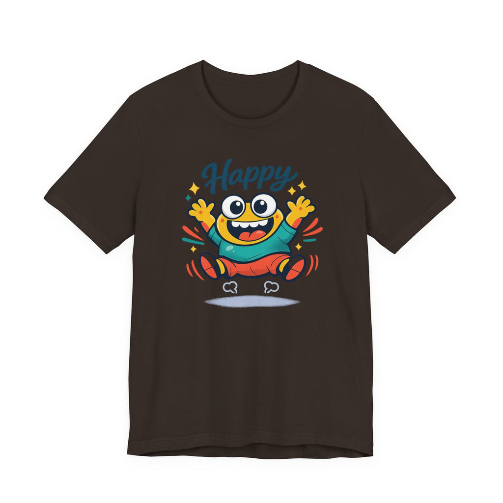 Happy Mood Blob Tee | kawaii minimal, thick outline emoji cartoon
