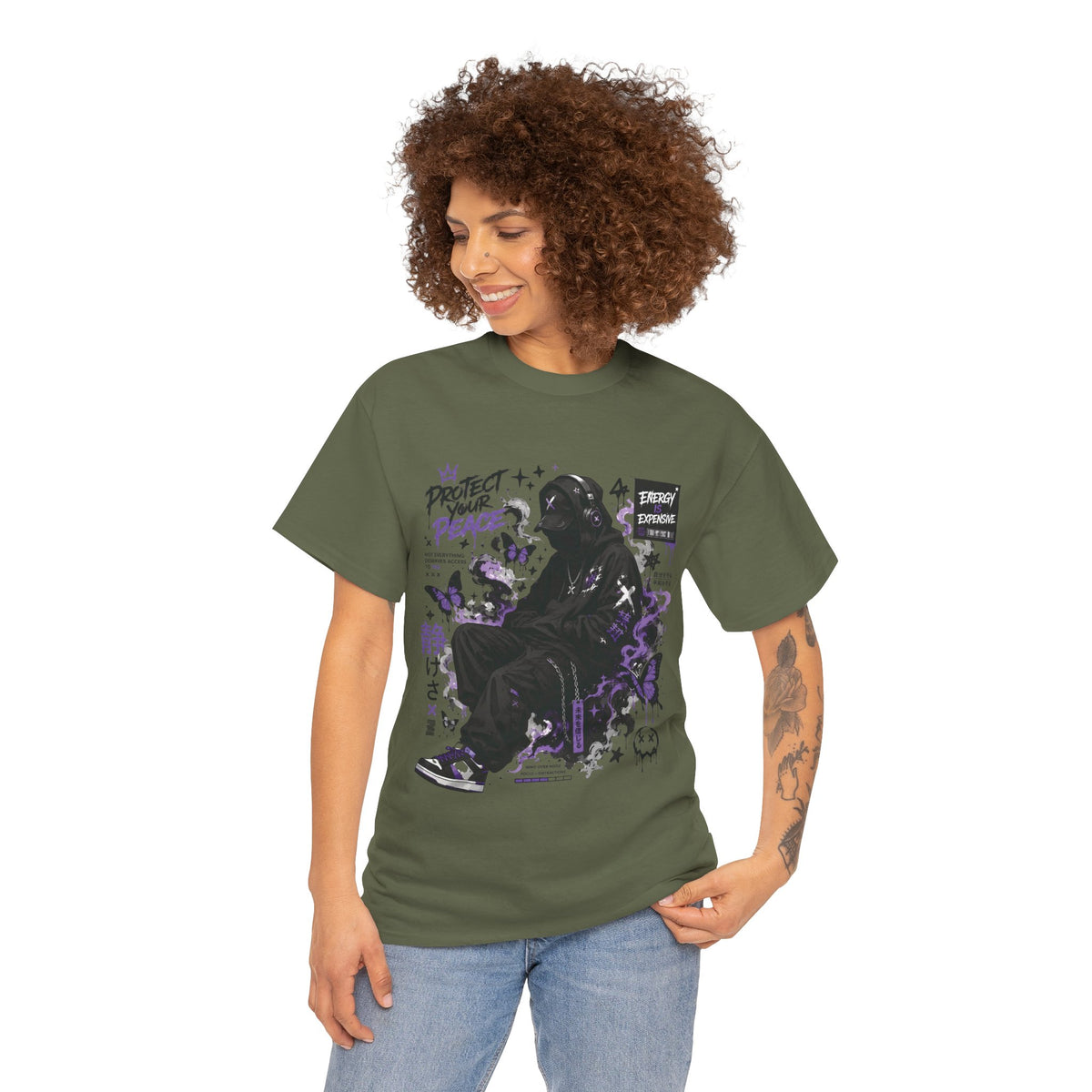 Peacekeeper Anime Graphic T Shirt Purple Streetwear Design