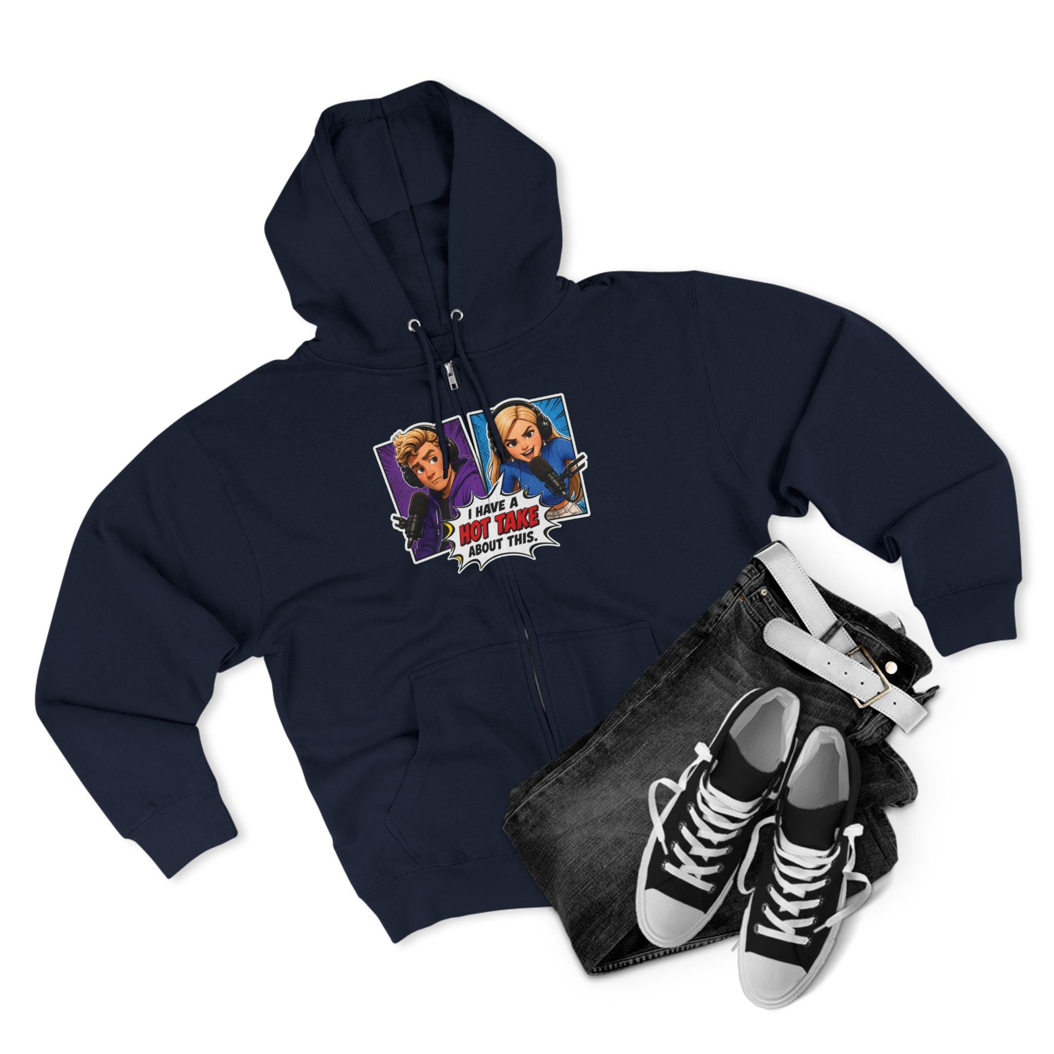 Pop Art "I Have a Hot Take About This" Zip Hoodie