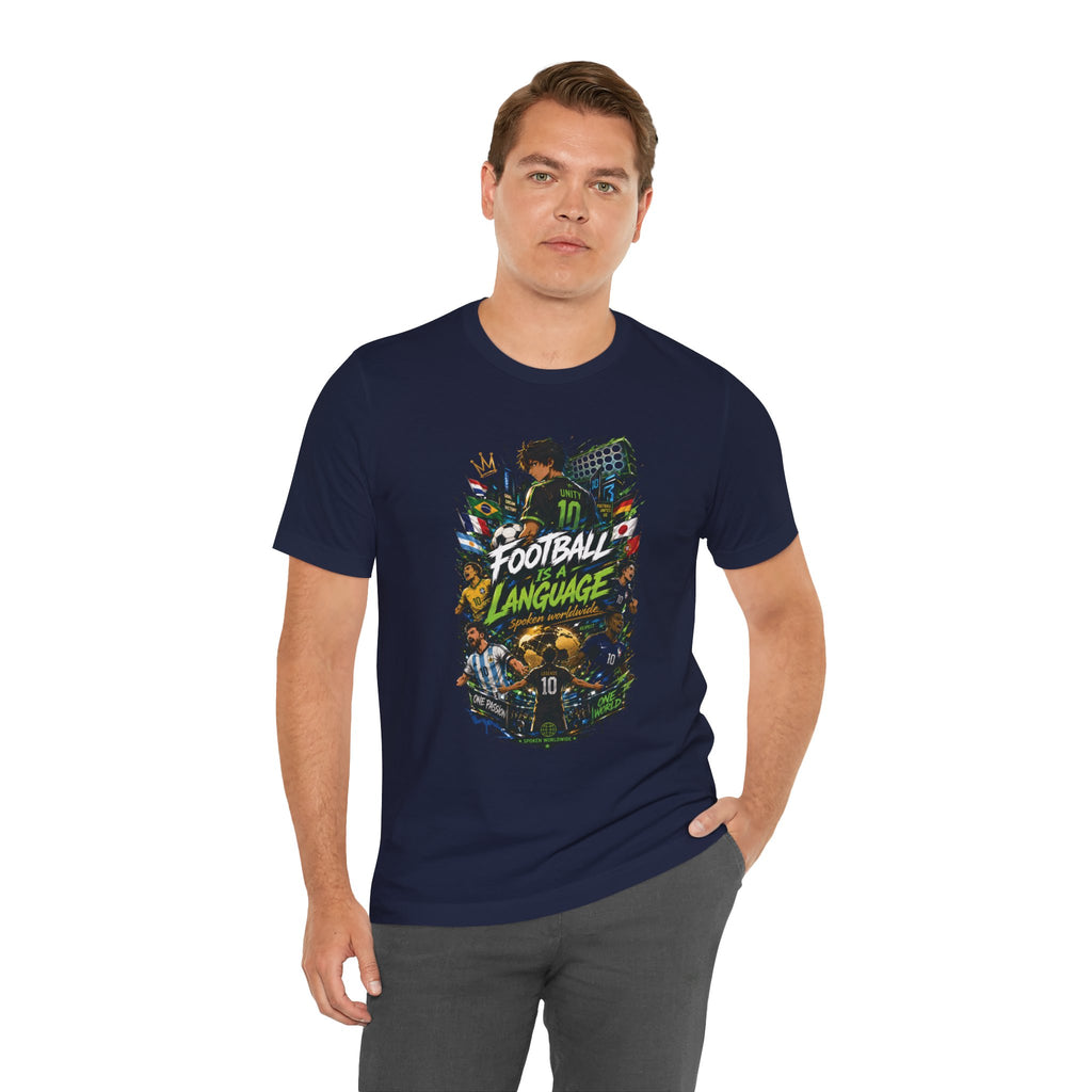 Football Language Graphic Tee — Soccer Fan Jersey Shirt
