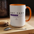 Accent Coffee Mug — "Hot Take Loading" Progress Bar Coffee Mug