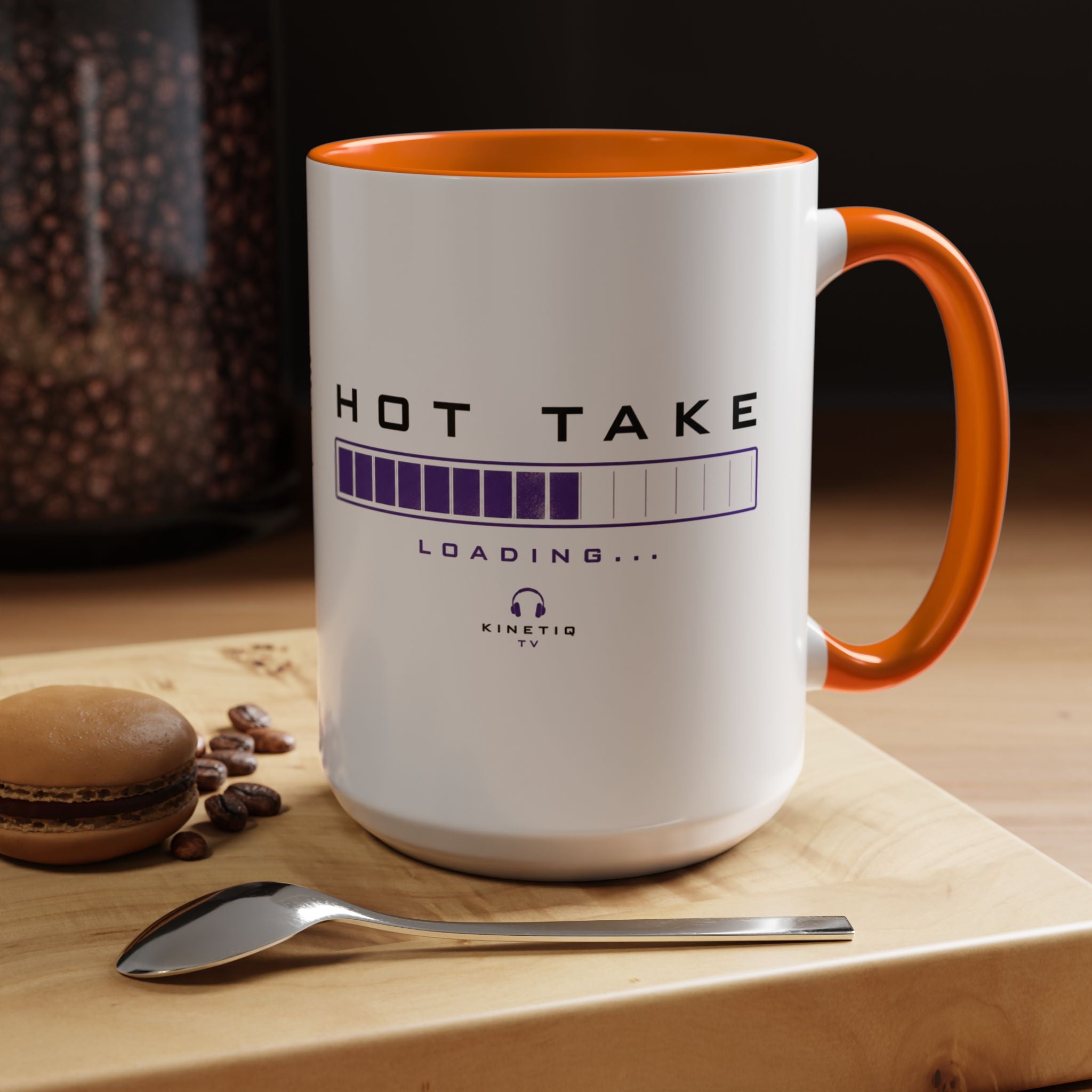 Accent Coffee Mug — "Hot Take Loading" Progress Bar Coffee Mug