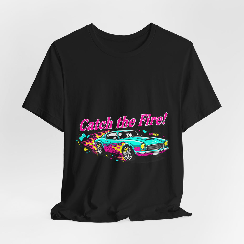 Retro Cartoon Dragster Tee | Vintage Car Illustration, Racing Flame Shirt