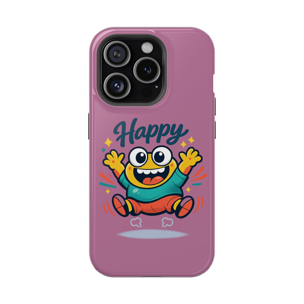 Happy Monster Magnetic Protective Phone Case Pink