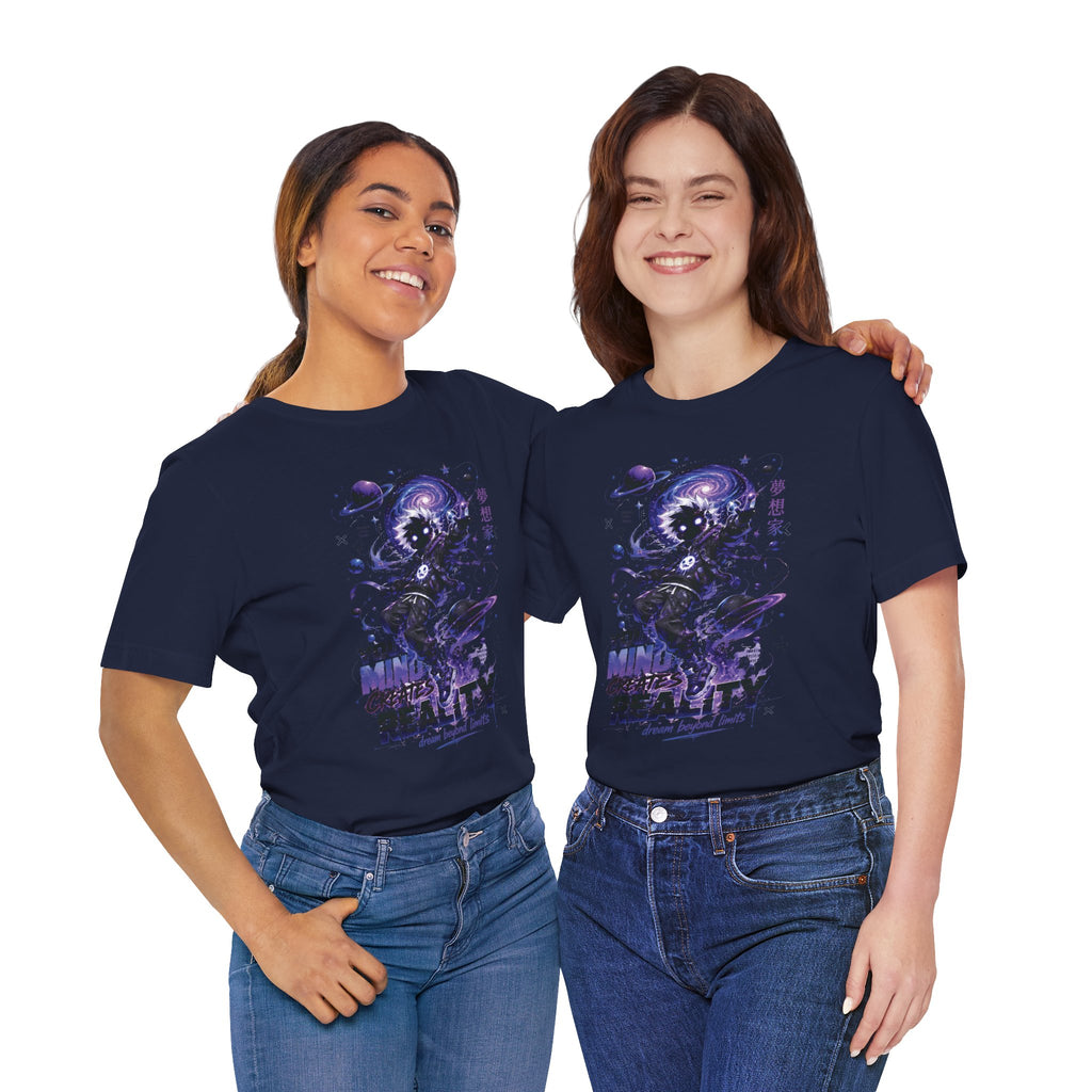 Astronaut Galaxy Tee — "Your Mind Creates Reality" Space Graphic T-Shirt