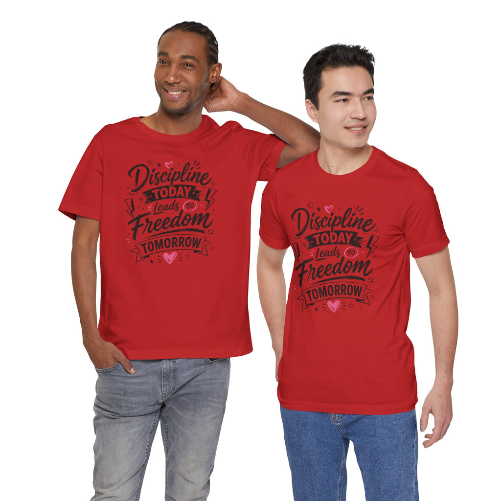 Discipline Today Leads to Freedom Tomorrow Tee — Motivational Fitness T-Shirt
