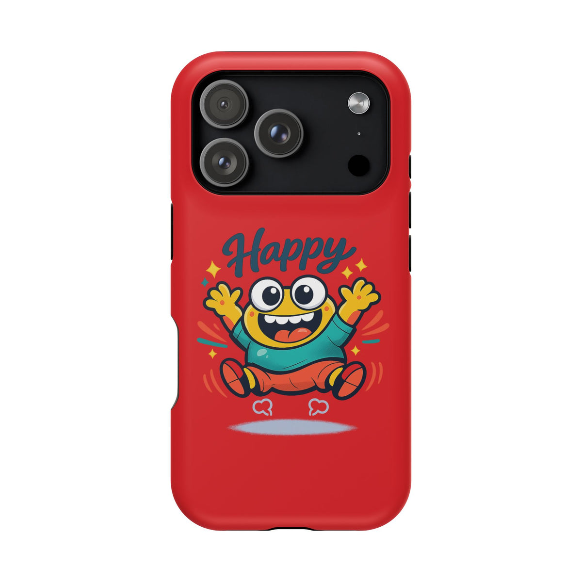 Happy Monster Magnetic Protective Phone Case Red