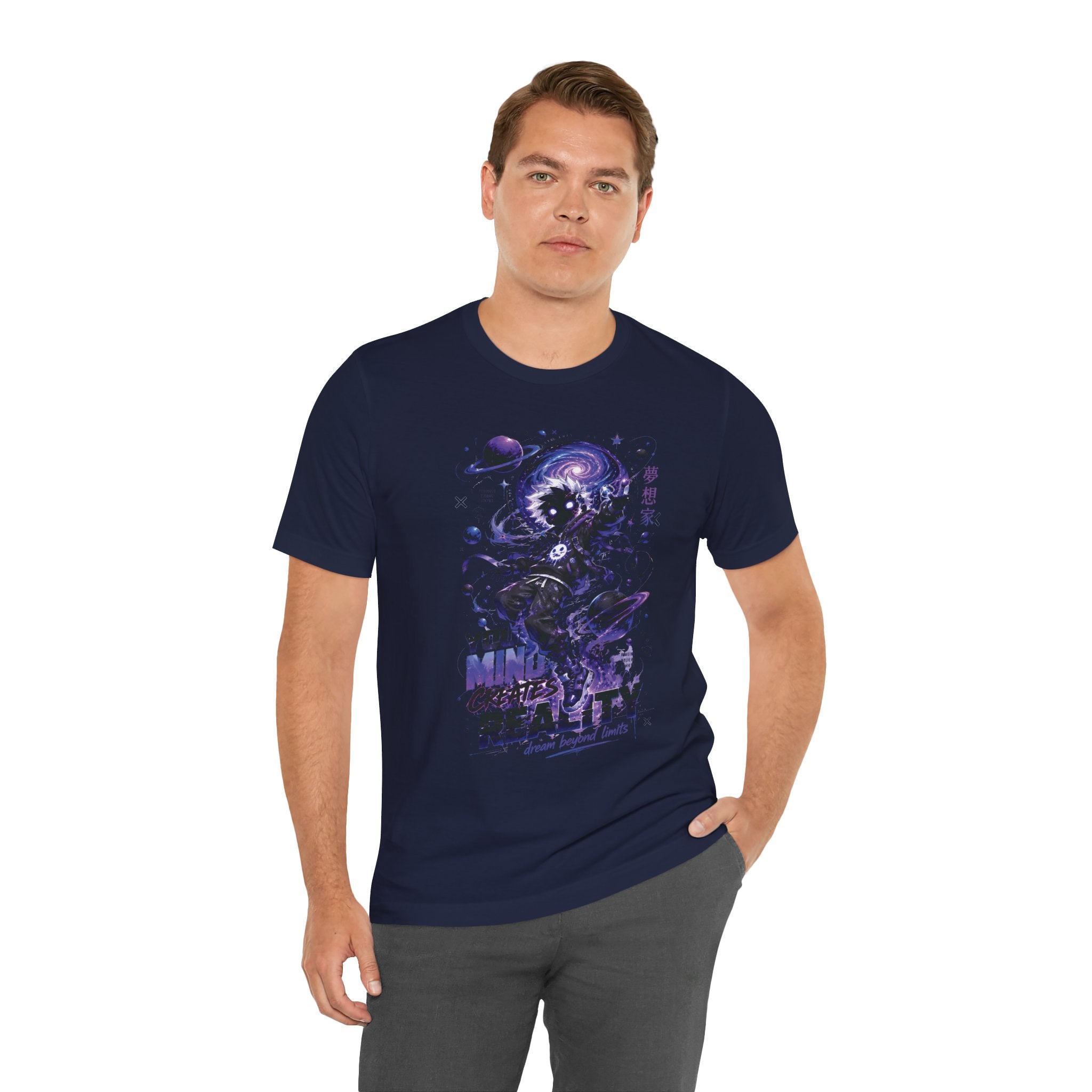 Astronaut Galaxy Tee — "Your Mind Creates Reality" Space Graphic T-Shirt