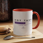 Accent Coffee Mug — "Hot Take Loading" Progress Bar Coffee Mug