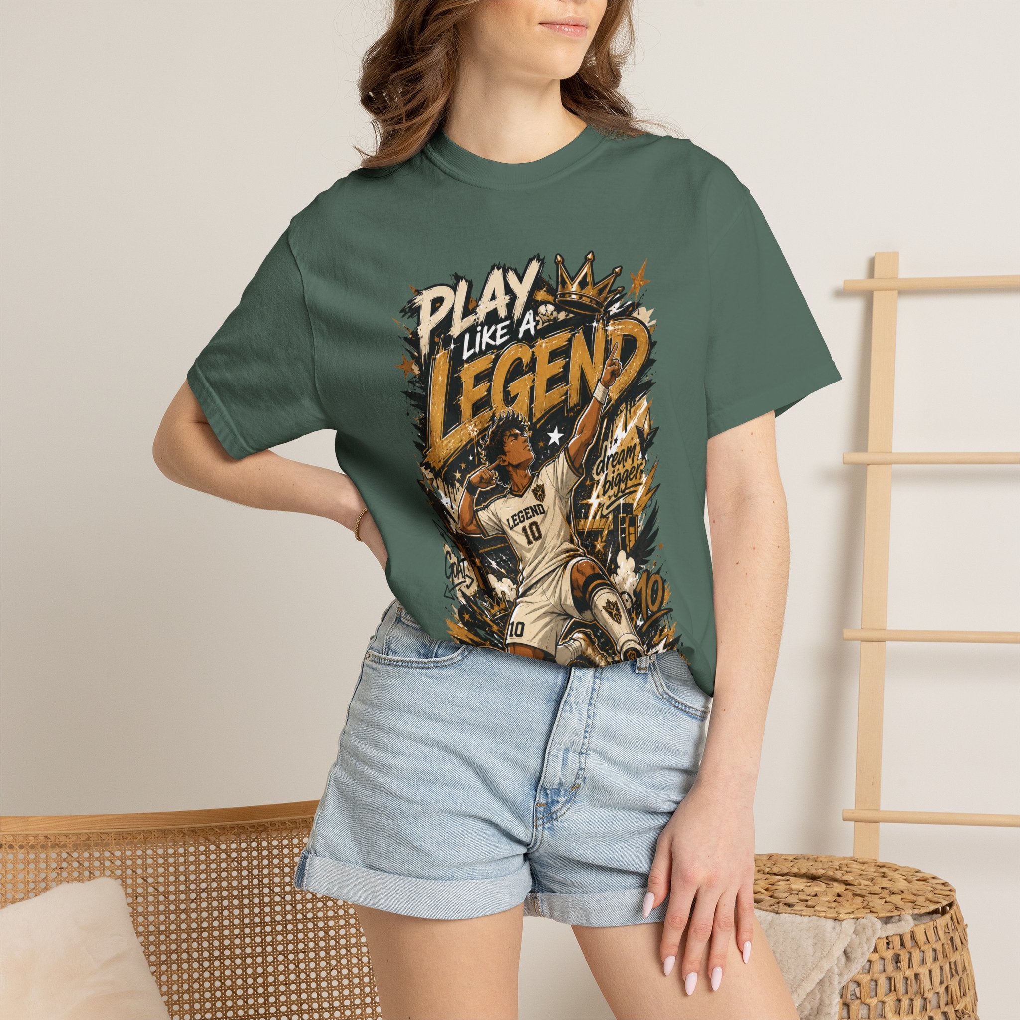 Play Like a Legend Soccer T-Shirt — Vintage Goal Celebration Graphic Tee