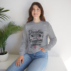 Crewneck Sweatshirt — "Discipline Today Leads to Freedom Tomorrow" Motivational Graphic