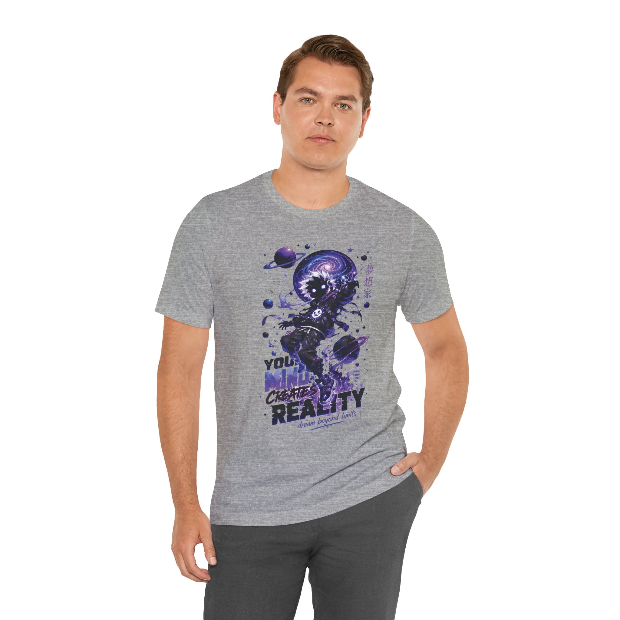Astronaut Galaxy Tee — "Your Mind Creates Reality" Space Graphic T-Shirt