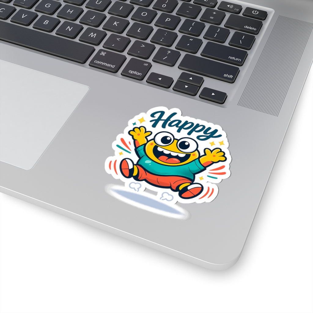 Happy Mood Blob Sticker | kawaii minimal, thick outline