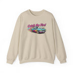 Cartoon Dragster Flames Sweatshirt | Vintage Car Illustration, Racing Flame