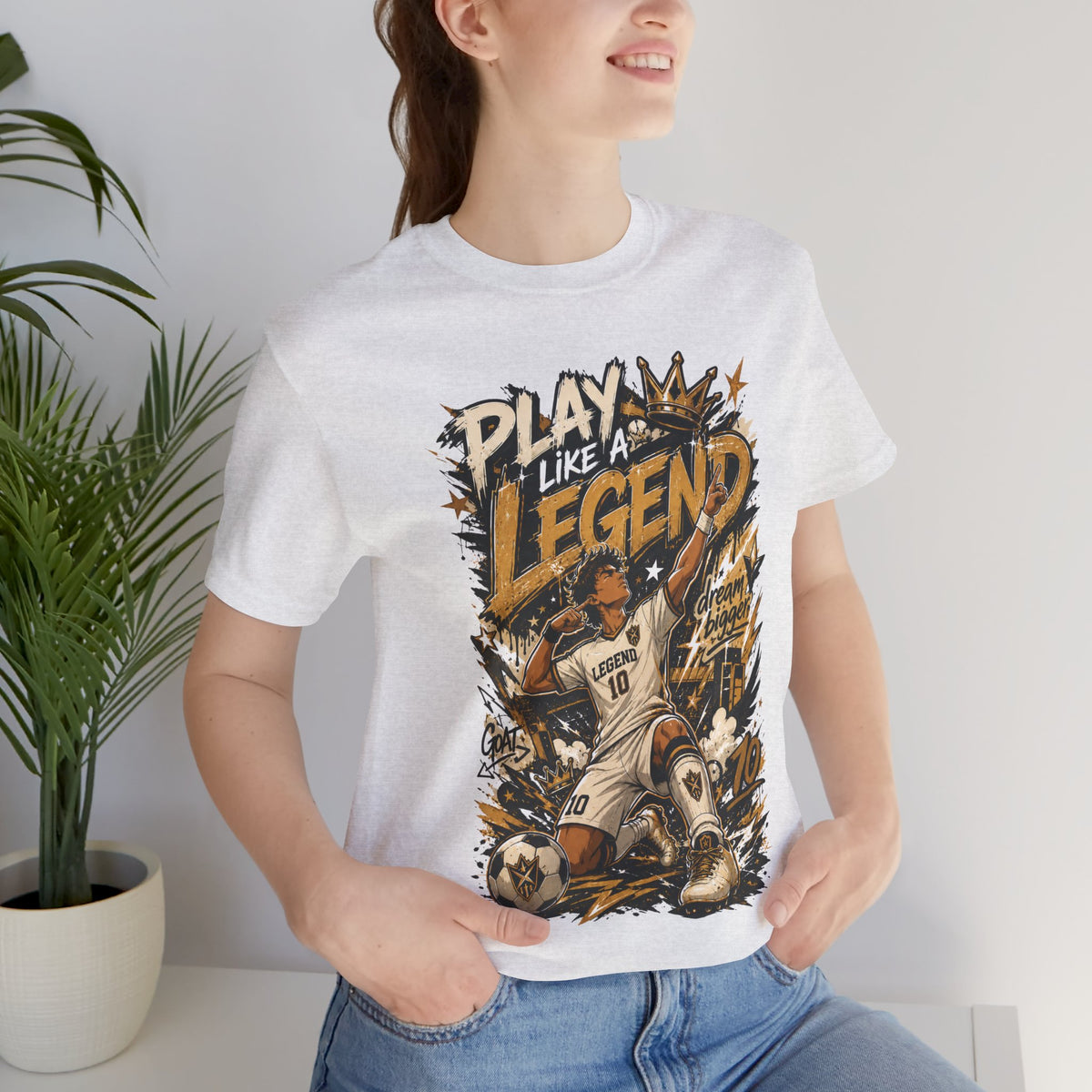 Play Like a Legend Soccer Graphic T Shirt