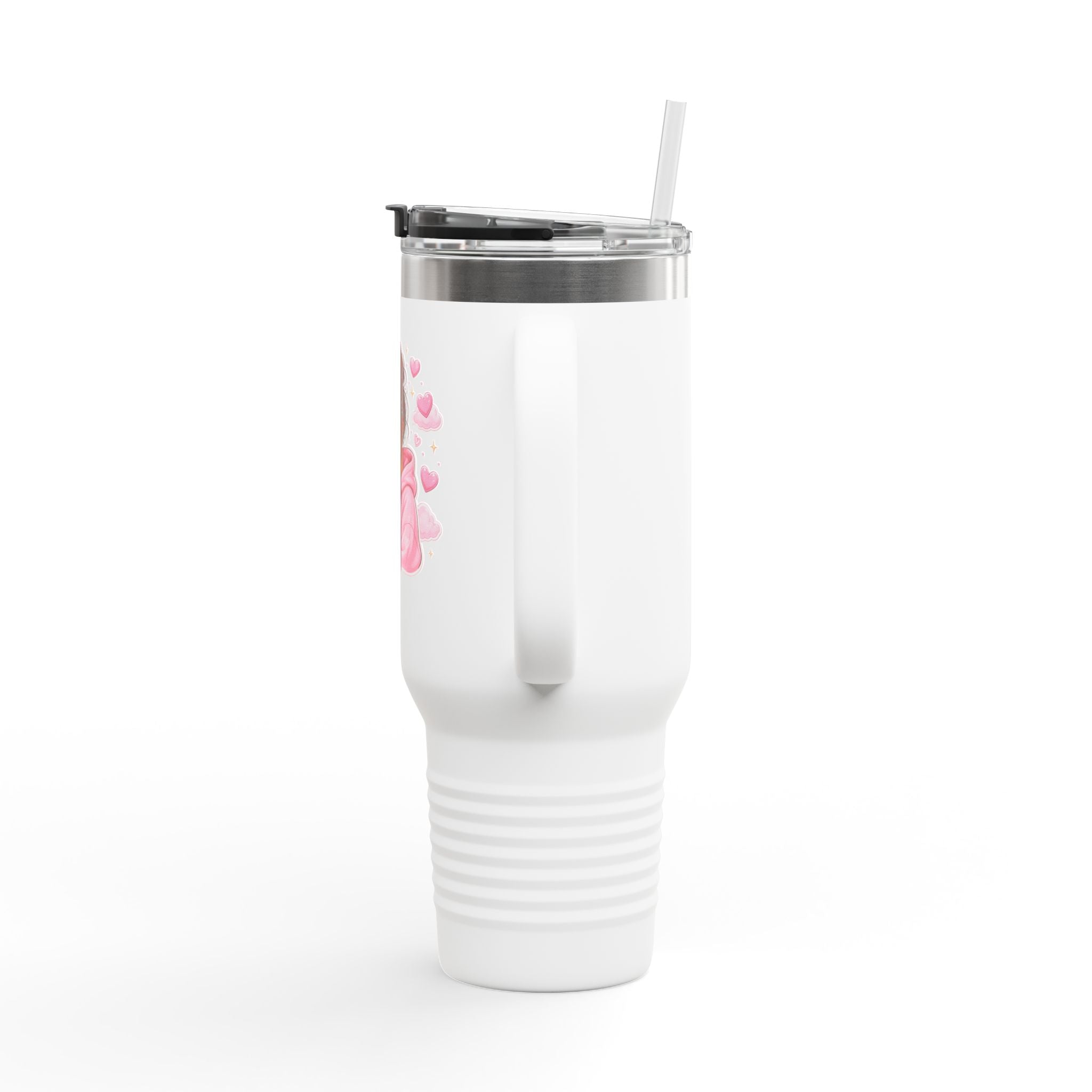Cozy Pink Hoodie Girl 40oz Insulated Travel Mug