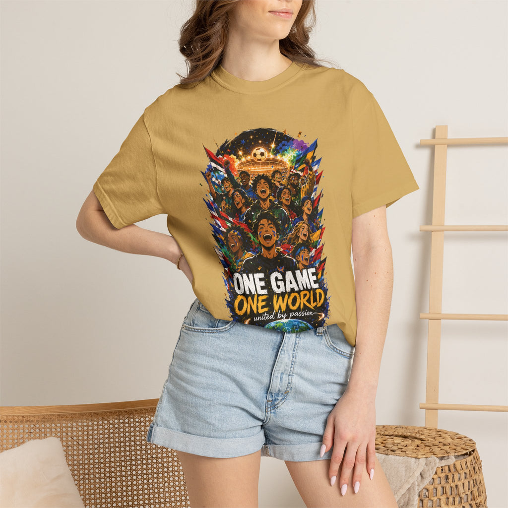 One Game One World Soccer T Shirt International Football Graphic Tee
