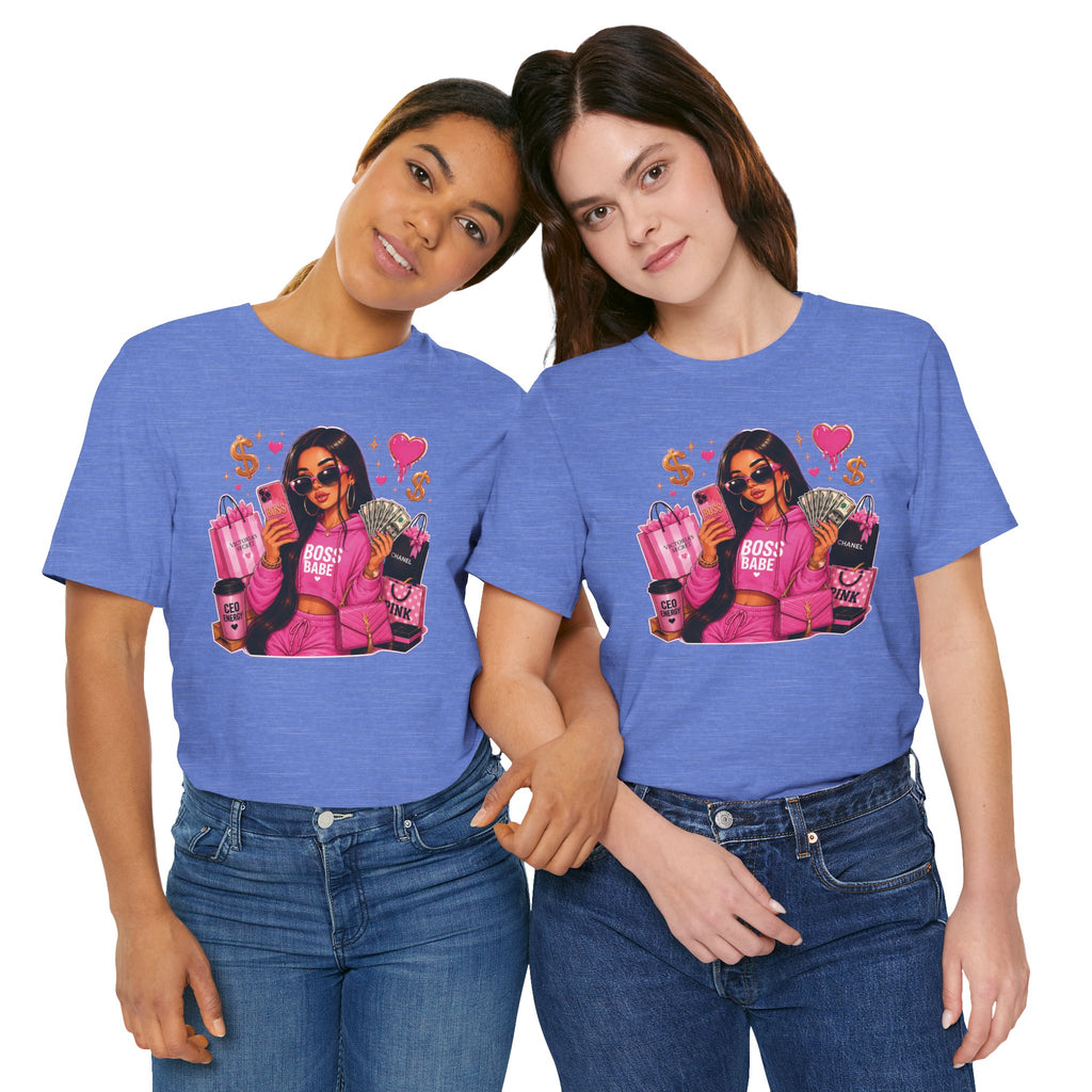 Boss Babe Pink Fashion T Shirt Glam Shopping Graphic Tee