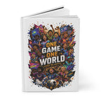 Hardcover Journal — "One Game One World" Soccer Fan Personalized Notebook