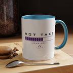 Accent Coffee Mug — "Hot Take Loading" Progress Bar Coffee Mug