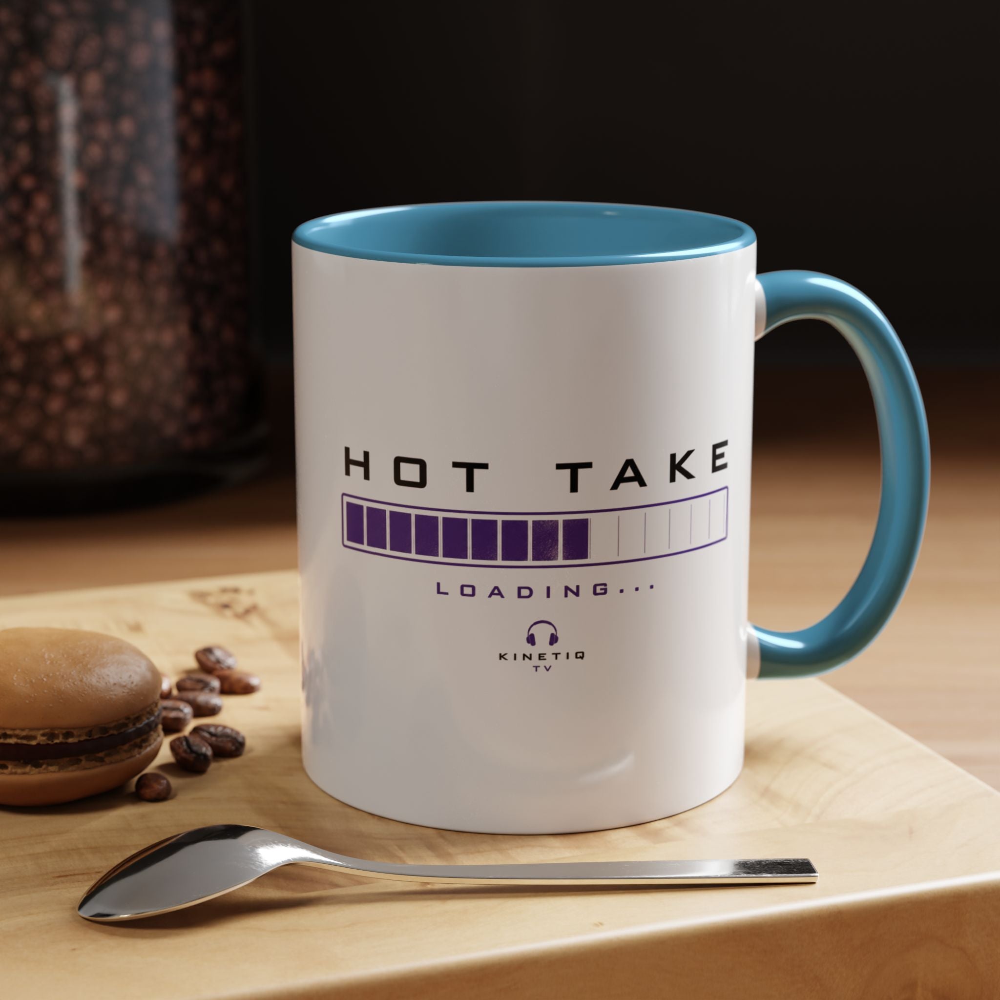 Accent Coffee Mug — "Hot Take Loading" Progress Bar Coffee Mug