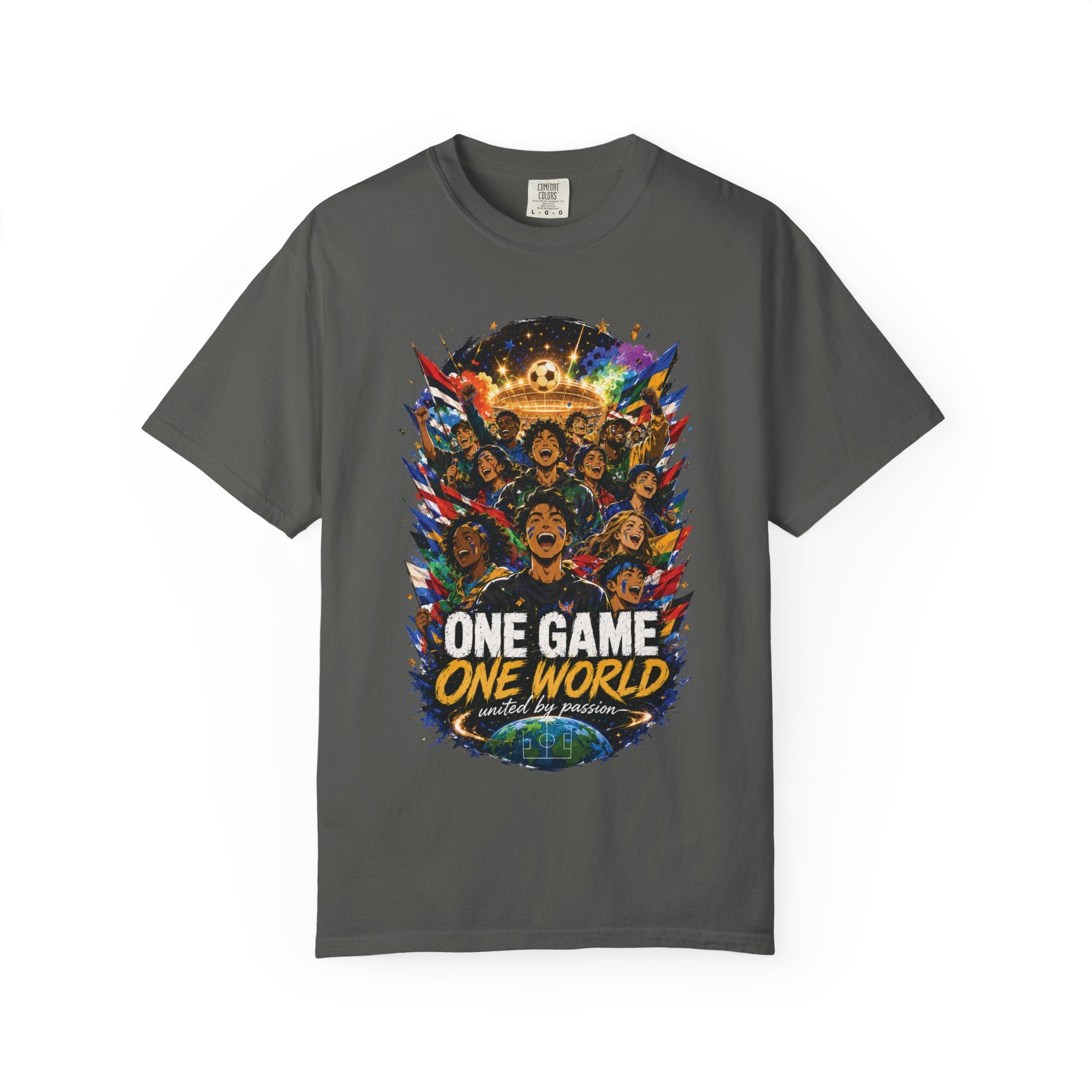 One Game One World Soccer T-Shirt — International Football Fans Graphic Tee