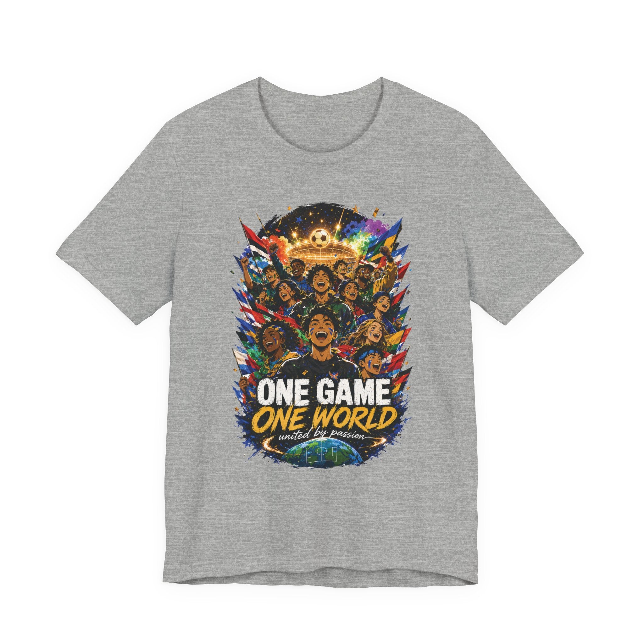 Soccer Graphic Tee - "One Game One World" Graphic T-Shirt