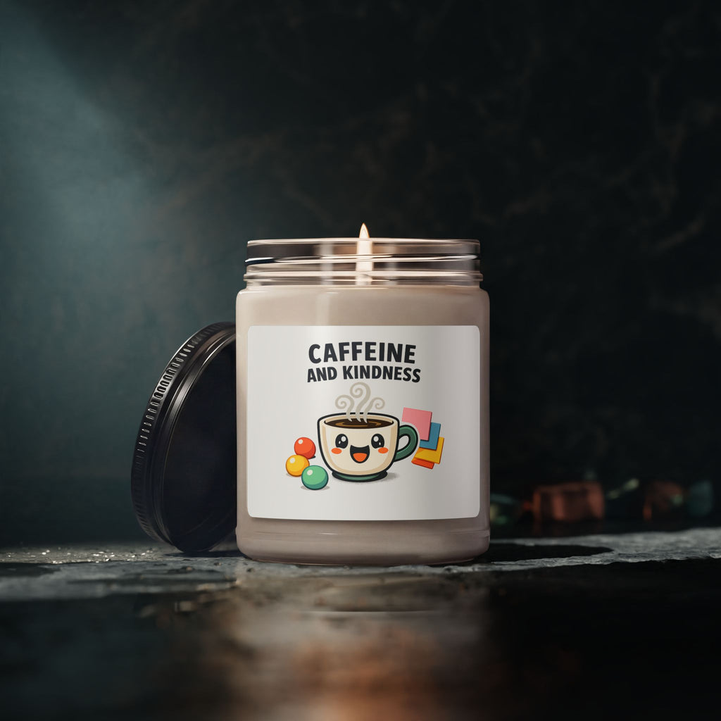 Caffeine and Kindness Soy Candle - Cozy Coffee-Inspired Scent