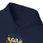 Happy Blob Cartoon Hoodie – Minimal Smiley Graphic Pullover