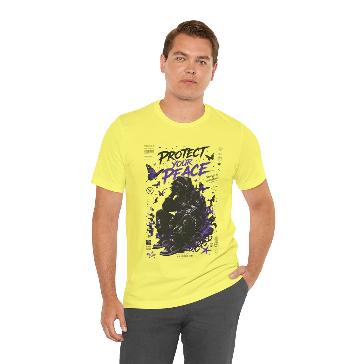 Protect Your Peace Gothic Butterfly Graphic T Shirt