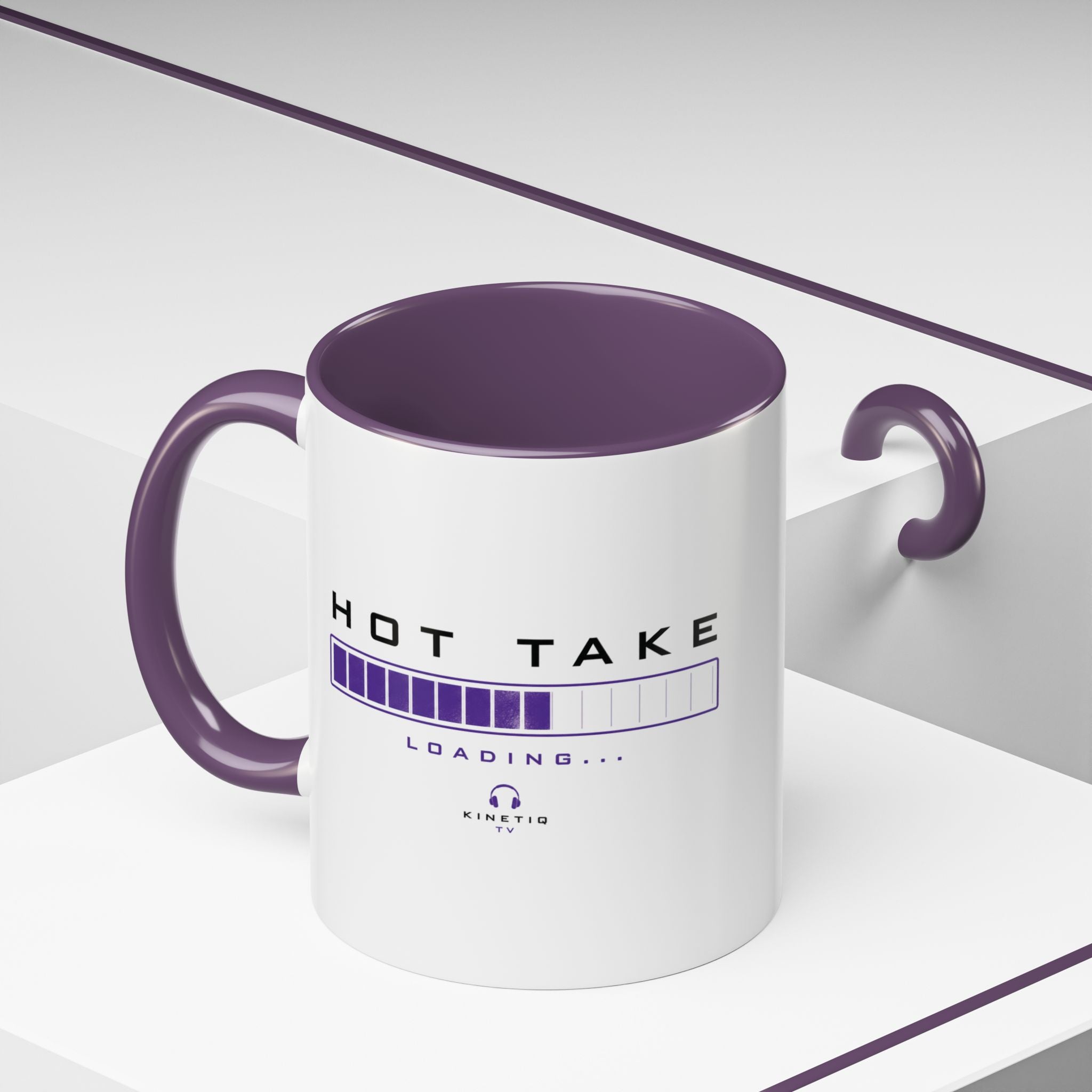 Accent Coffee Mug — "Hot Take Loading" Progress Bar Coffee Mug