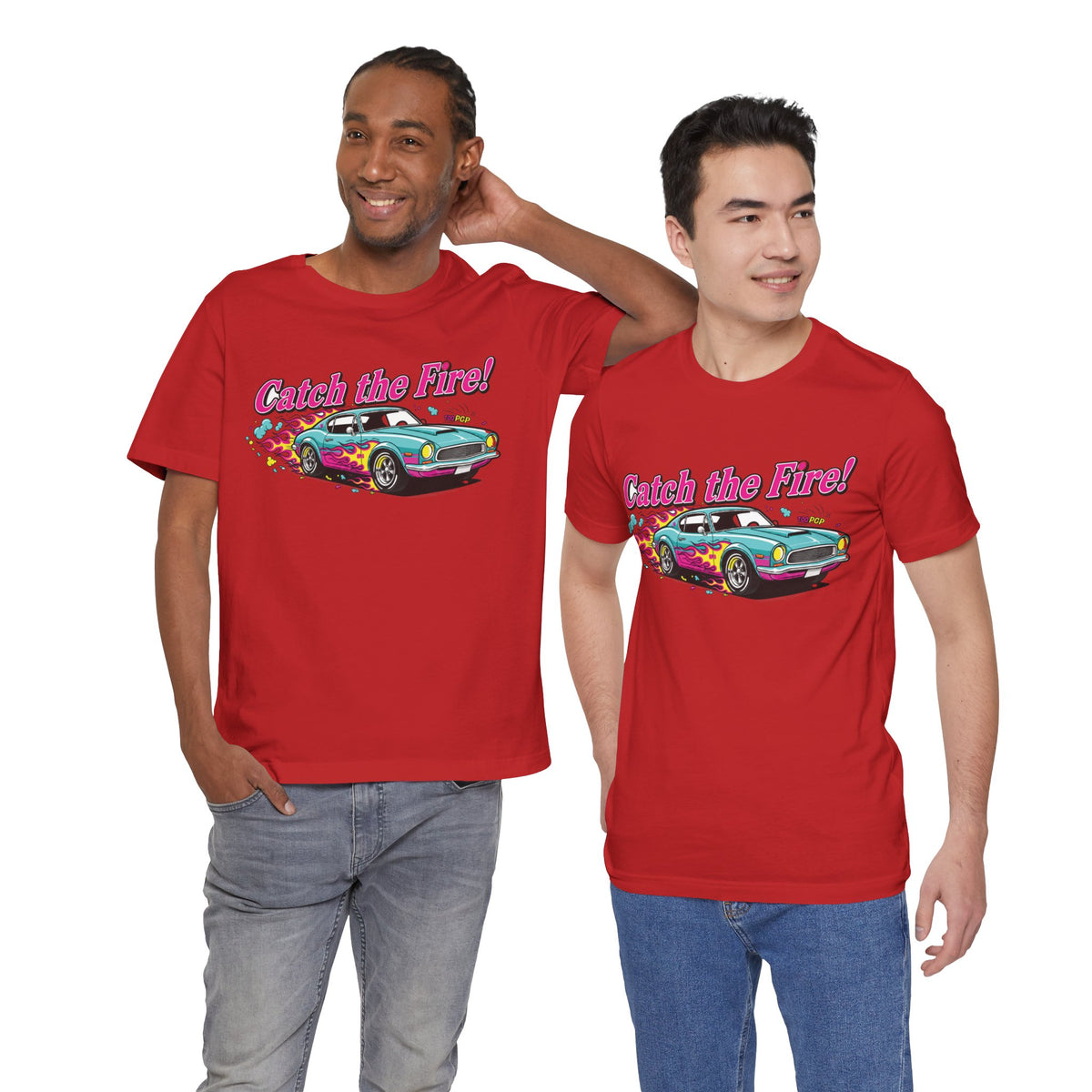 Catch the Fire Vintage Muscle Car Graphic T Shirt
