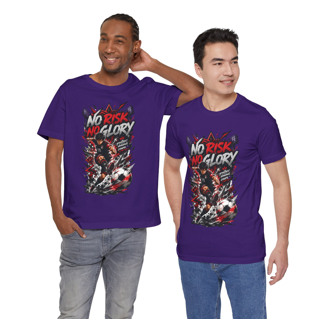 No Risk No Glory Soccer Graphic T Shirt