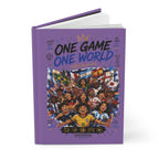 One Game One World Hardcover Journal — Soccer Fan Notebook with Customizable Name & Number