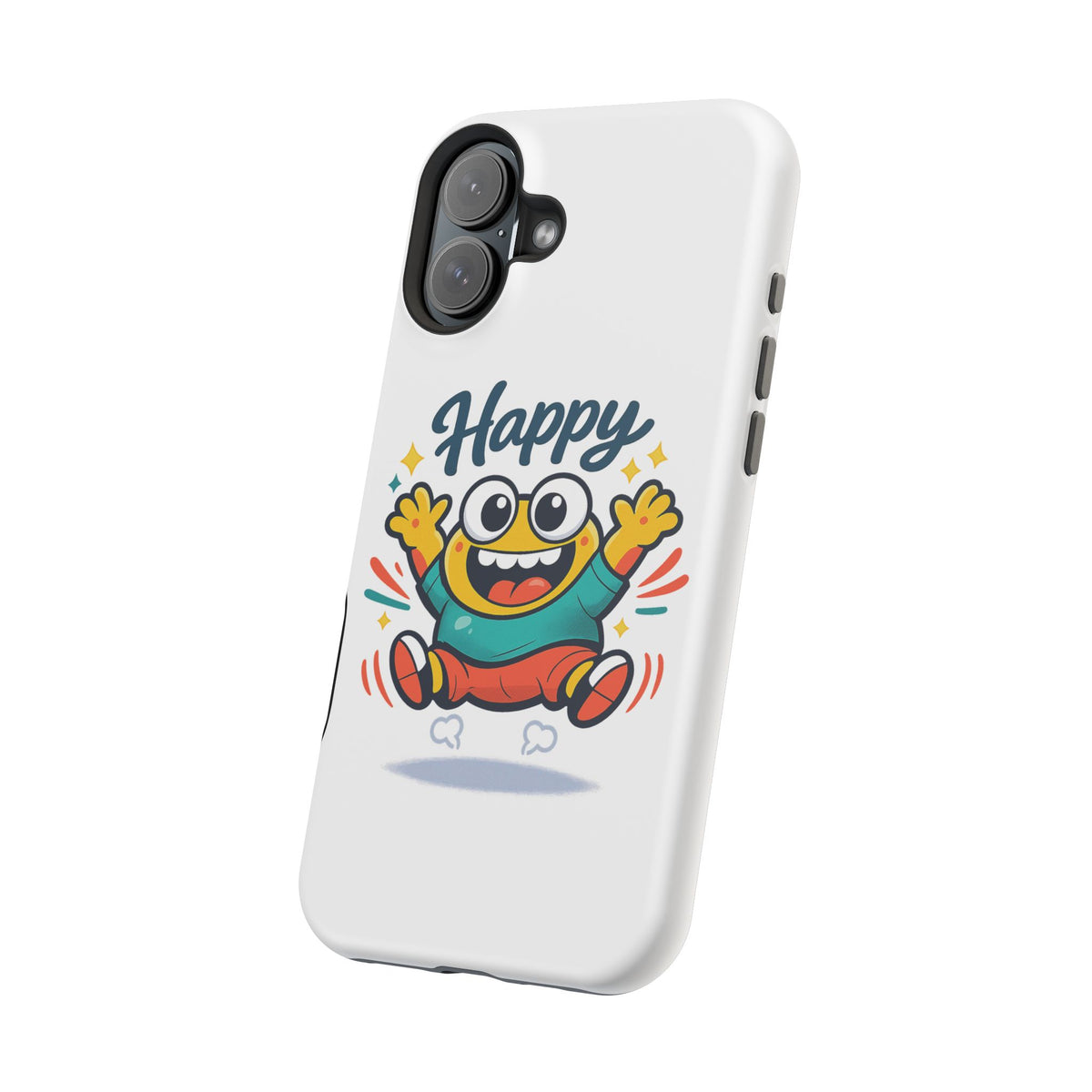 Happy Monster Magnetic Protective Phone Case White