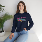 Cartoon Dragster Flames Sweatshirt | Vintage Car Illustration, Racing Flame