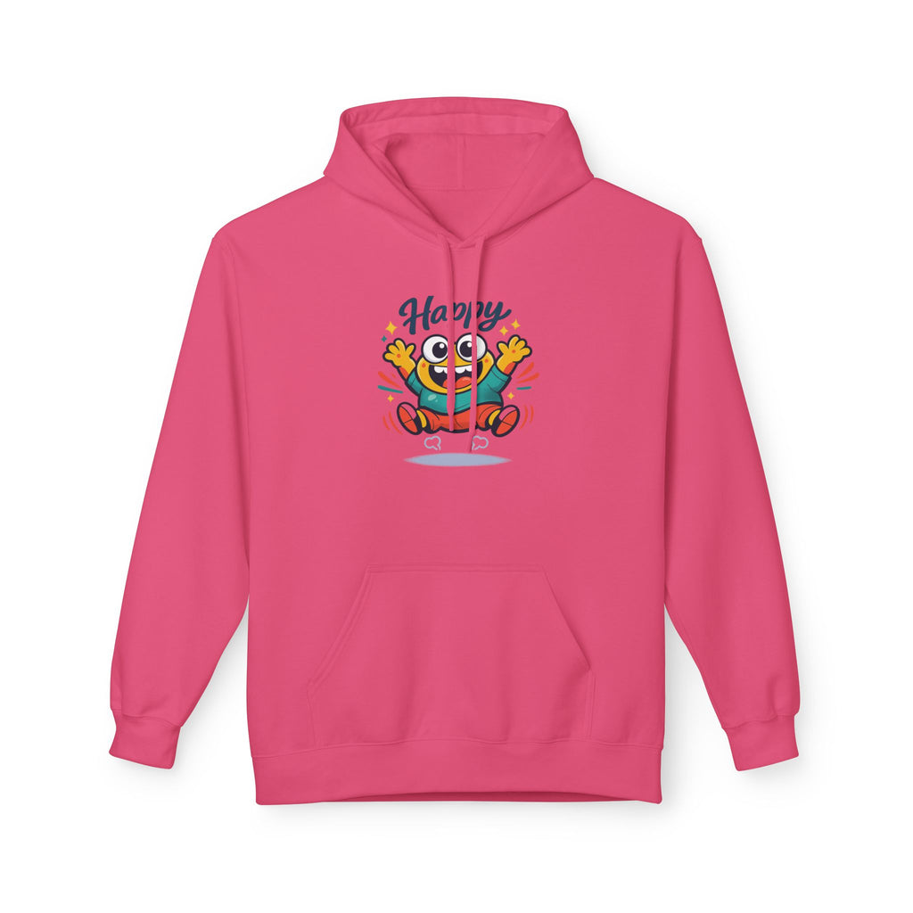 Happy Blob Graphic Hoodie – Cute Cartoon 'Happy' Pullover