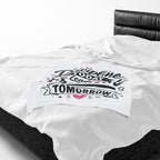 Velveteen Plush Blanket — "Discipline Today Leads to Freedom Tomorrow" Inspirational Throw Blanket