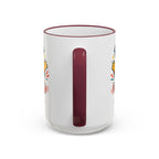 Happy Monster Accent Mug - Cute Cartoon Coffee Cup (11oz/15oz)