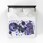 Velveteen Plush Blanket — Cosmic Astronaut 'Your Mind Creates Reality' Soft Throw