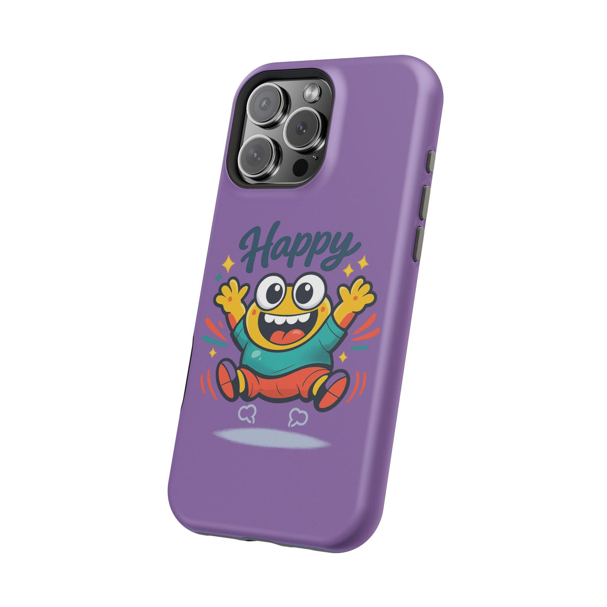 Happy Monster Magnetic Protective Phone Case Purple