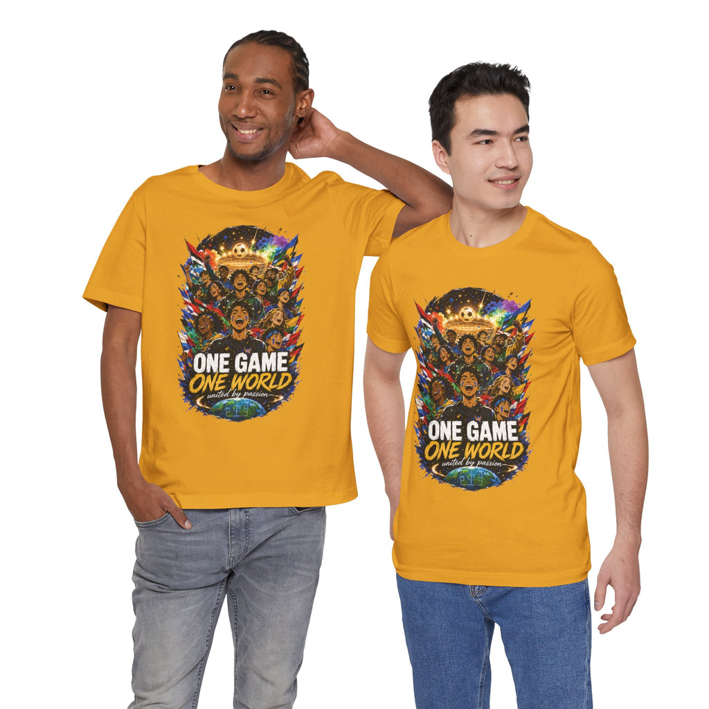 Soccer Graphic Tee - "One Game One World" Graphic T-Shirt