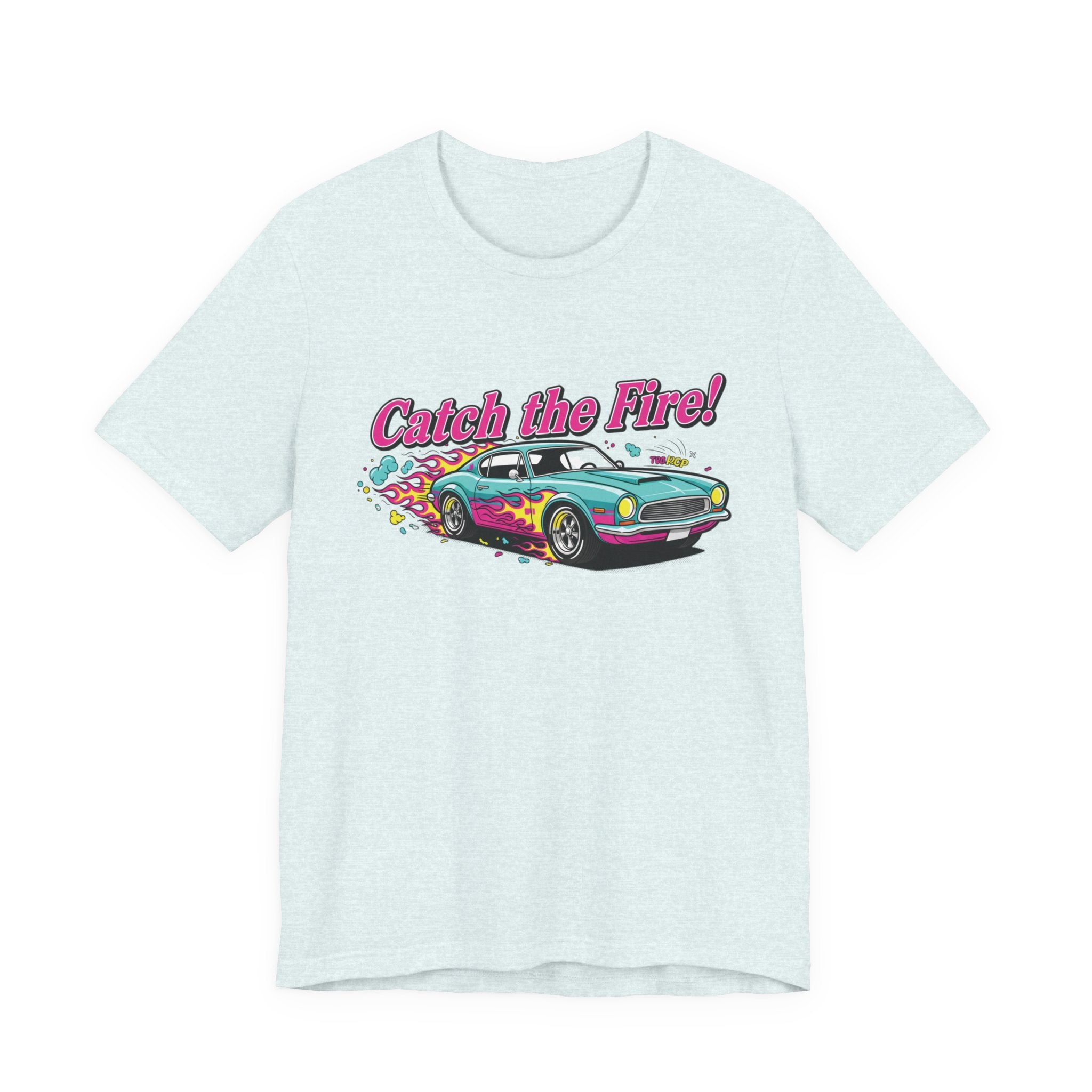 Catch the Fire Vintage Muscle Car Graphic T Shirt