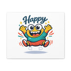Happy Blob Cartoon Canvas | Bold Cartoon, Thick Outline, Kawaii Minimal